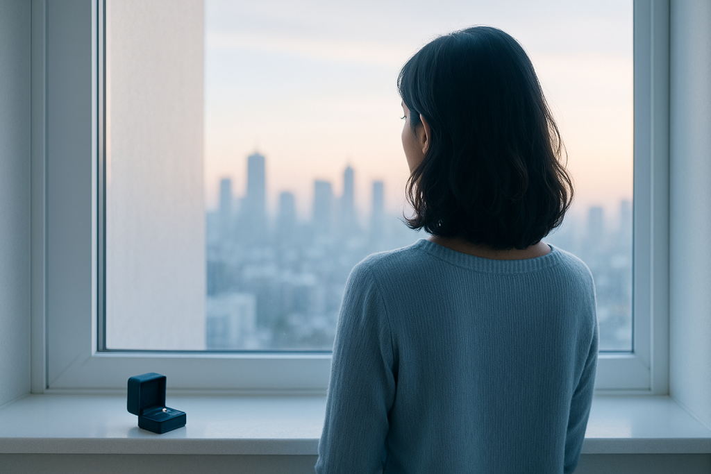 زن تنها کنار پنجره با نور طبیعی — تصویر شاخص راهنمای خانم‌های مطلقه و بیوه