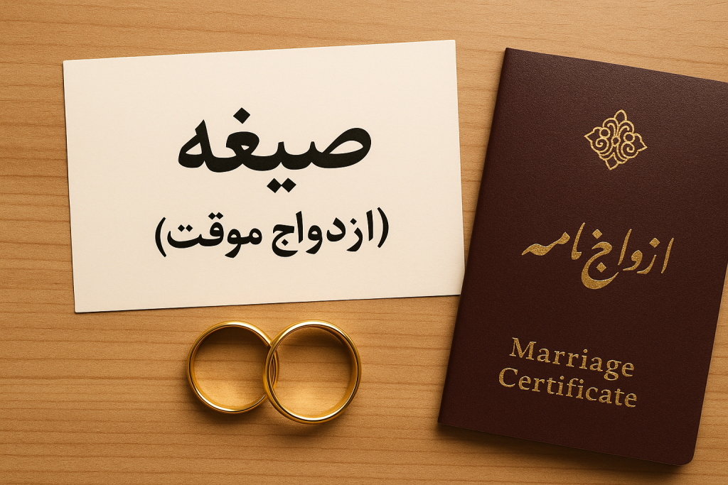 تصویر مفهومی مرتبط با صیغه (ازدواج موقت)