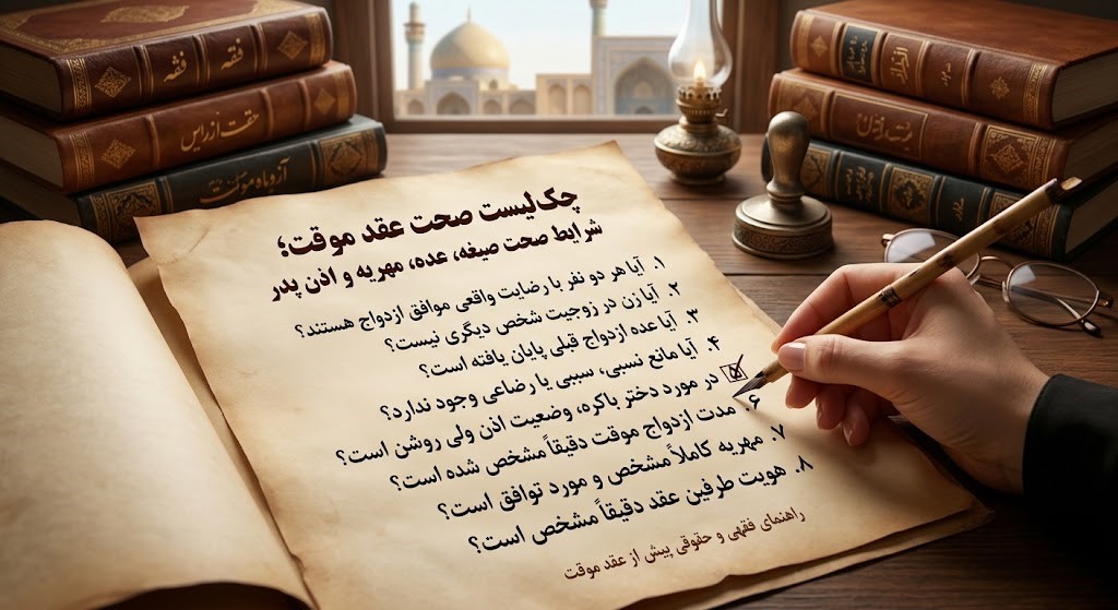 شرایط عقد موقت شامل عده مهریه مدت و اذن پدر